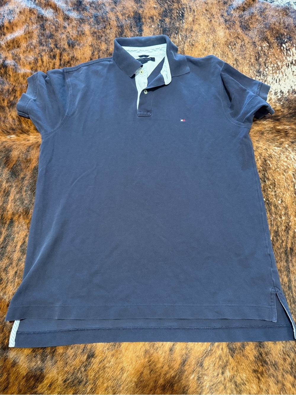 Tommy Hilfiger Golf Vintage Y2K 2007 Blue Collared Casual Shirt Men's Large